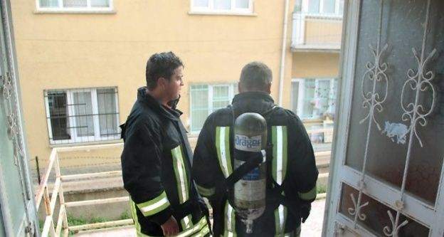 Soba külünden çıkan yangın korkuttu