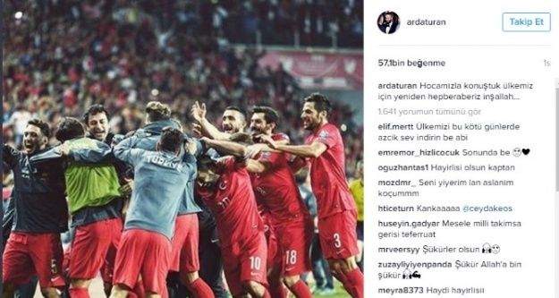 Arda Turan ve Burak Yılmaz'ın 'milli' sevinci