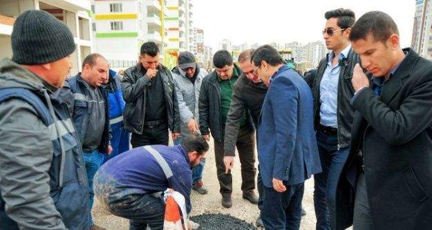 Atilla'dan asfalt çalışmasına denetim