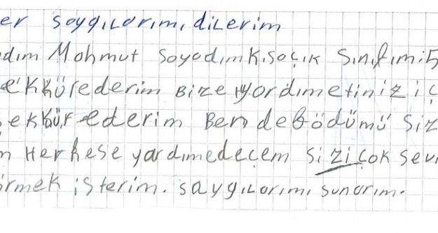 Kitaplarını almışlardı, resim ve mektuplarla teşekkür ettiler
