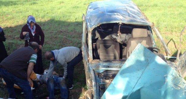 Tokat'ta otomobil takla attı: 6 yaralı