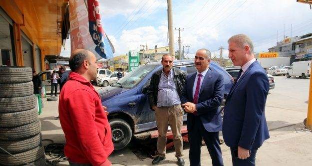 Vali Gül ve Belediye Başkanı Aydın sanayi esnafını ziyaret etti