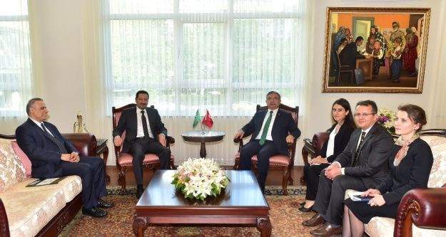 Bakan Yılmaz, Suudi Arabistan Büyükelçisi el-Hireyci'yi kabul etti