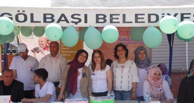 Kanserde farkındalılık çadırı açıldı