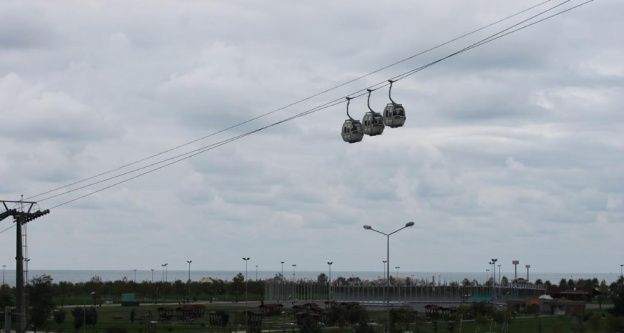 Teleferik bakıma alınıyor