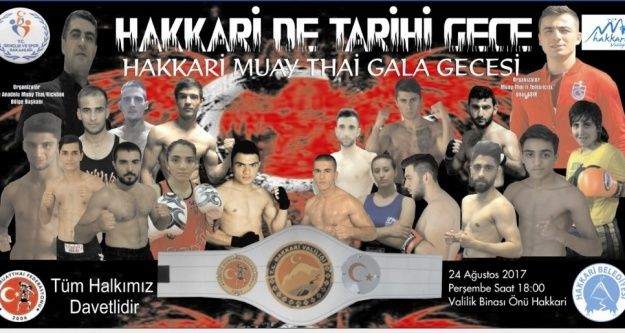 Hakkari'de Muay Thai gala gecesi